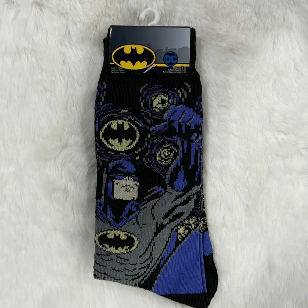 DC Comics Superhero Socks Batman Superman Flash Shoe Size 6-11 Adult